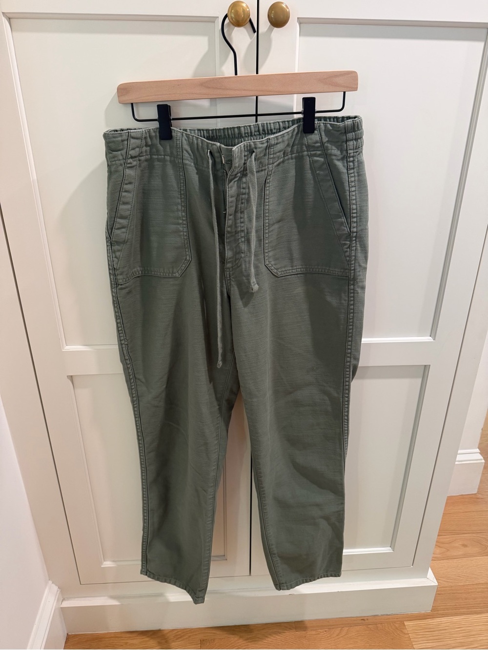 J. Crew Tie Waist Camp Pant (olive) - Picture 2 of 5